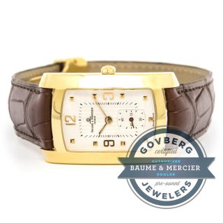 Baume Et Mercier Armbanduhr 18 Karat Gold Quartz Silber Zifferblatt Mv045224 Bild