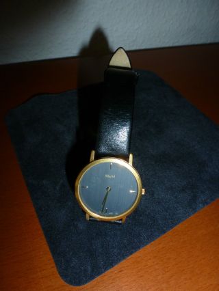 M & M Damen Herren Armbanduhr - Lederband - Wneu Bild