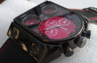 Herrenuhr Xxl Leder Fliegeruhr Armbanduhr Animoo Uhr Bild