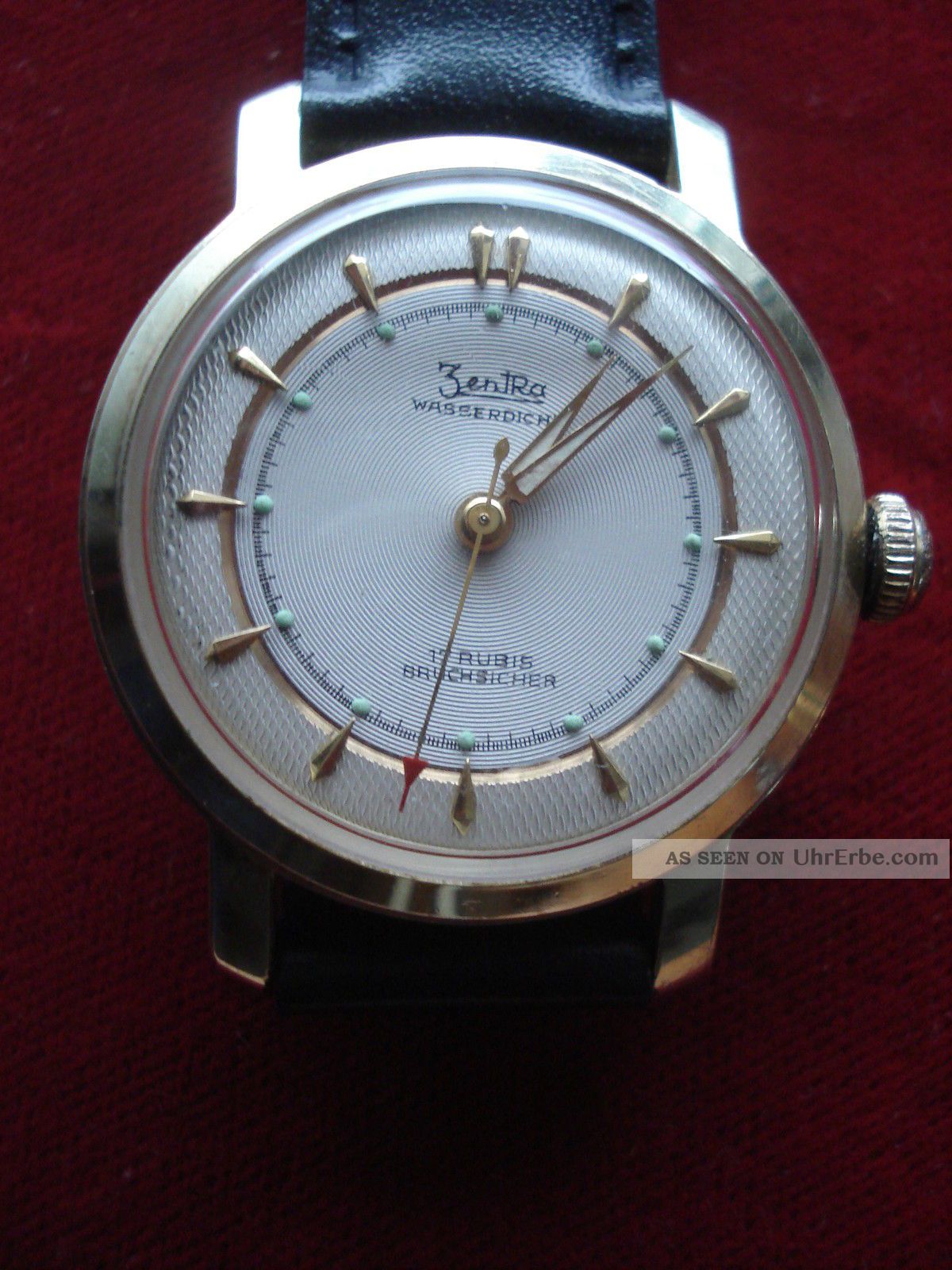 Herrenarmbanduhr,  Zentra Handaufzug Eta 1080, Armbanduhren Bild