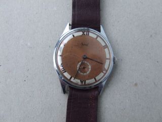 Ogival - Große Armbanduhr - Handaufzug - Swiss Made - 40iger O.  50iger? Bild