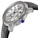 Armbanduhr Cartier W7100037 Calibre Herren Silber Ziffernblatt Schwarz Leder Armbanduhren Bild 1