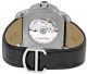 Armbanduhr Cartier W7100037 Calibre Herren Silber Ziffernblatt Schwarz Leder Armbanduhren Bild 2