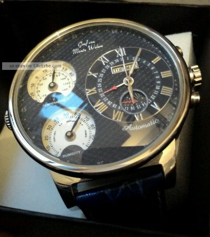 Graf Von Monte Wehro Automatikuhr Königsblau /silber Armbanduhren Bild