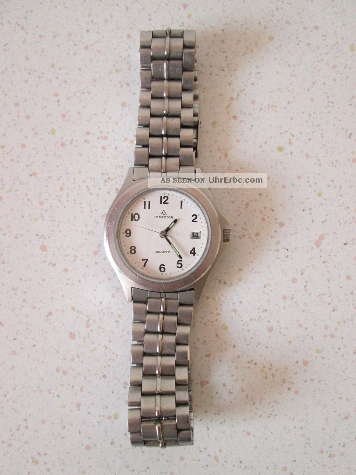 Dugena Quartz Herrenuhr Mit Datum Und Neuer Batterie Armbanduhren Bild