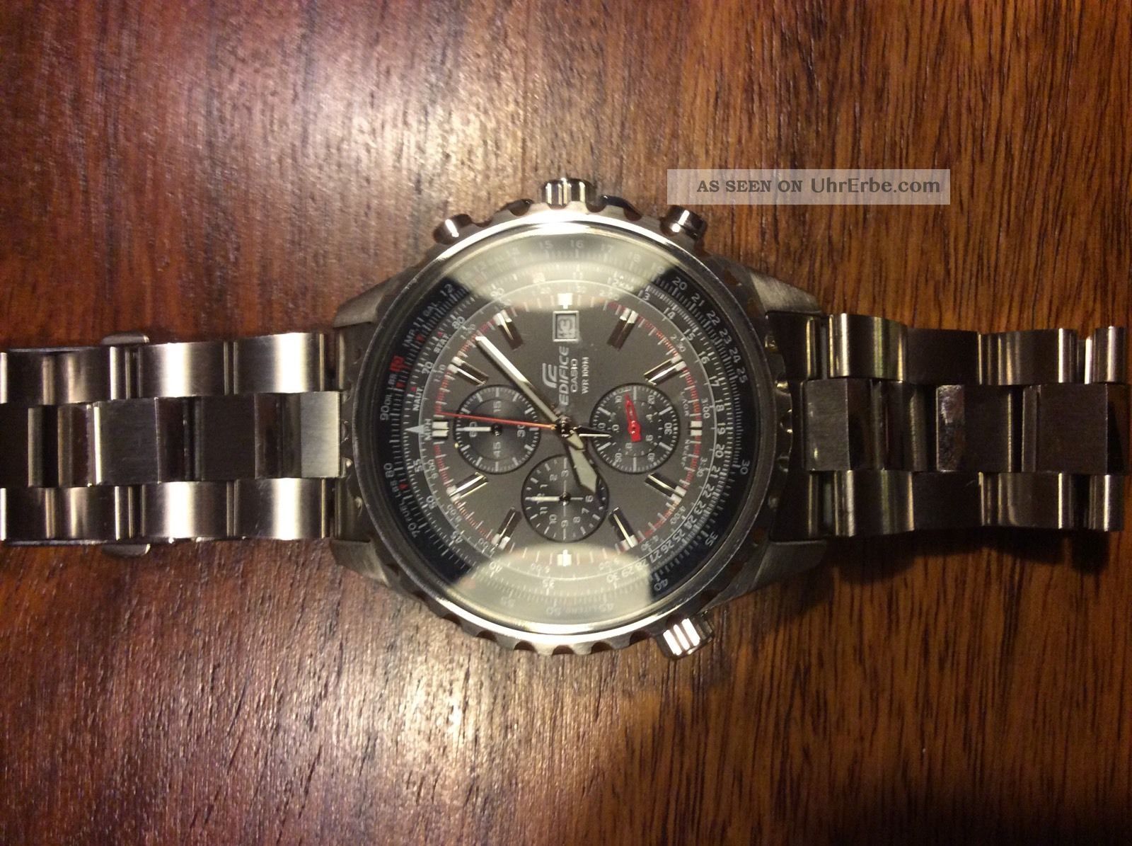 Casio Edifice Herren - Armbanduhr Chronograph Quarz Ef - 527l - 1avef,  Neuwertig Armbanduhren Bild