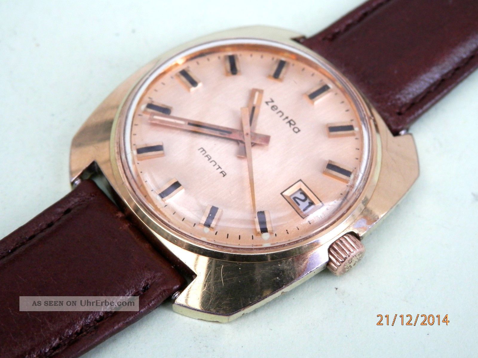 Zentra Herrenarmbanduhr 60er Jahre Modell Manta °°° Kultuhr °°° Armbanduhren Bild
