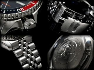 Nagelneu Seiko Skx009k2 Pepsi Jubilee 5 Automatik Armbanduhr Scuba Diver ' S 200m Bild