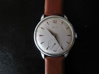 Zenith Oversize Herrenuhr Dresswatch Uhr Armbanduhr Dress Watch Vintage Bild