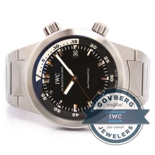Iwc Aquatimer Automatic - Uhr - Edelstahl Schwarz Weiß Dial Iw 3548 - 05 Bild