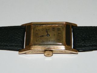 Glashütte Art Deco Formwerk,  40er Rare,  Hau,  Handaufzug,  Wrist Watch,  Vergoldet Bild
