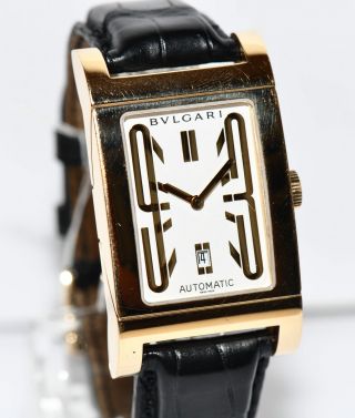 Bulgari Rettangelo Ref.  Rt45g 18kt Gold Uhr Automatik Bild