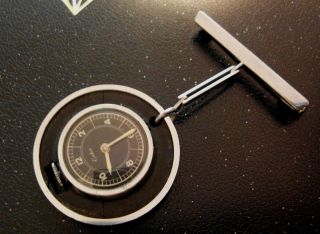 Eska Mechanische Ansteckuhr Uhr Mit Anstecknadel Funktionierende Taschenuhr Bild