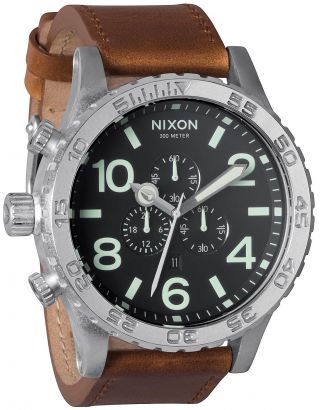 Nixon 51 - 30 Chrono Leather Herren Uhr A124 1037 Bild
