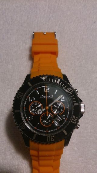 Herrenarmbanduhr,  Chronograph,  Silikon - Armband,  Colour Watch,  Neuwertig Bild