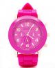 Silikon Armbanduhr Uhr Quarz Rosa Pink Unisex Analog Sport Armbanduhren Bild 6