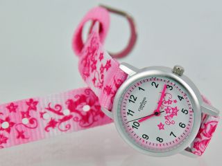 Pallas Kinderarmbanduhr Pink Mit Stoffband Armbanduhr Uhr 7171.  11.  30 Bild