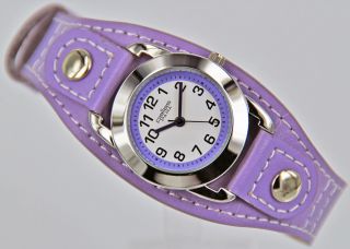 Pallas Kinderarmbanduhr Lila Mit Leder Armband Armbanduhr Uhr 7724.  78.  12 Bild