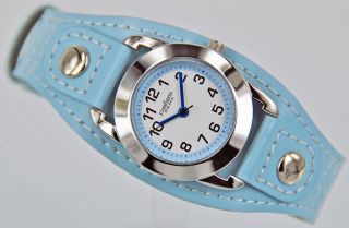 Pallas Kinderarmbanduhr Blau Mit Leder Armband Armbanduhr Uhr 7724.  78.  14 Bild