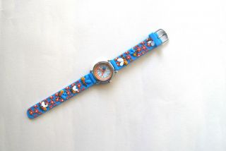Kinderuhr Armbanduhr Qartz Süße Bienen Blau Kinder Armbanduhr Bild