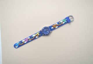 Kinderuhr Armbanduhr Quartz Regenbogenpony Blau Kinderarmbanduhr Bild