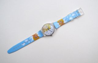 Kinderuhr Armbanduhr Quartz Schutzengel Hellblau Kinderarmbanduhr Bild