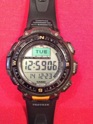 Casio Pro Trek Armbanduhr Prg - 40,  Kompass,  Barometer,  Höhenmesser,  Thermometer Bild