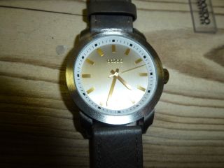 Oozoo Armbanduhr Uhr Modisch Und Sporty,  Leder Band Grau Gross Bild