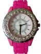 Damen Trend Neon Uhr Silikon Strass Armbanduhr Gummi Damenuhr Sport Strasssteine Armbanduhren Bild 20