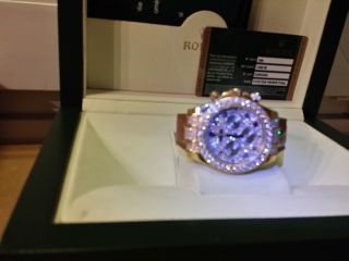 Rolex Daytona Deutsche Auslieferung Von 2012 18k Gg Gold Diamanten Diamond Bild