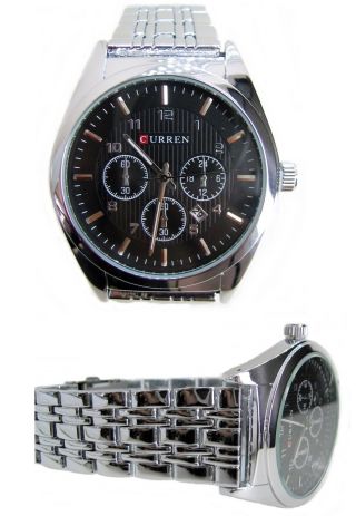 Uhr Armbanduhr Mit Datum,  Wasserdicht,  Metallarmband Glanz - Edelstahl Bild