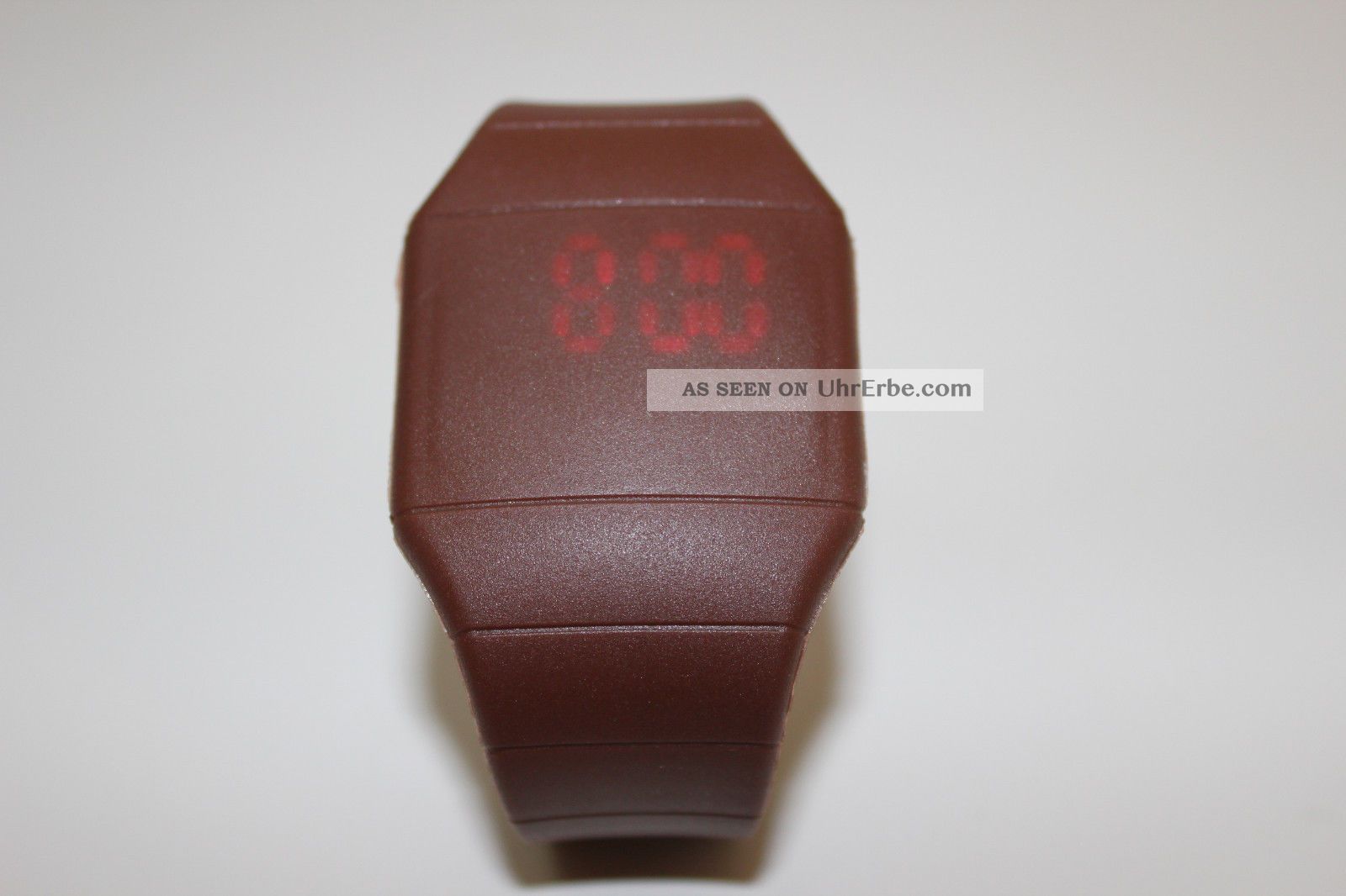 Braun Digital Led Touch Screen Uhr Mit Silikonarmband Farbe Braun Armbanduhren Bild