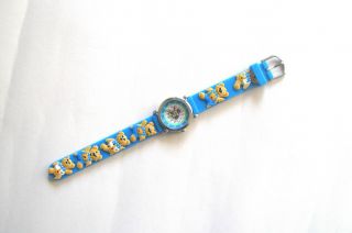 Kinderuhr Armbanduhr Quartz Bärchen Blau Kinderarmbanduhr Bild