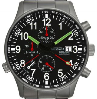 R70s,  40mm,  Astroavia,  Alarm Chronograph,  Wecker,  Flieger Uhr,  Military Watch Bild