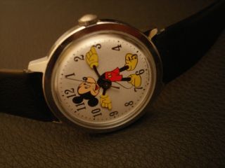 Vintage 1971 Full Size Timex Disney Mickey Mouse Uhr Watch Montre Handaufzug Bild