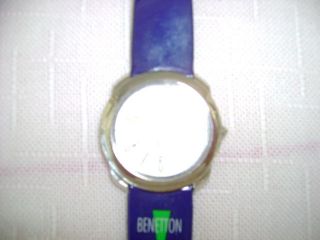 Benetton Armbanduhr,  Edelstahl,  Datumsanzeige,  Sekundenzeiger,  Armband Kunstst Bild