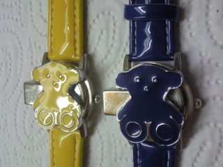 2 Kinderuhren - Teddybär Uhren - Armbanduhr Analog - Neue Batterie - Neuwertig - Ausstellu Bild