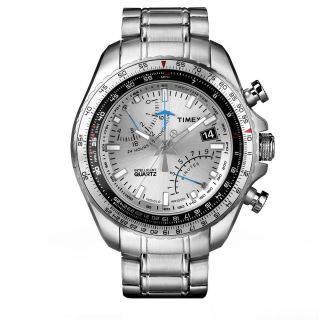 Timex Chronograph T2p104 Aviator Fly - Back Herrenuhr Edelstahl Fliegeruhr Quarz Bild