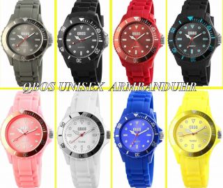 Qbos - Unisex Uhr - Silikon Armbanduhr - Verschiedene Farben Bild