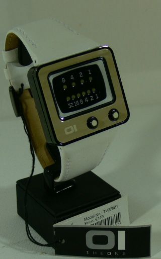 Oi The One Herren - Armbanduhr/ Uhr/ Mod - Tv228b1/ Binary Watch/ Tv Form - Neu&ovp 2 Bild