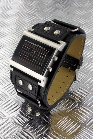 Jay Baxter Herrenuhr,  Binär - Uhr,  Uhren,  Led,  Matrix 2000,  Armbanduhr Bild