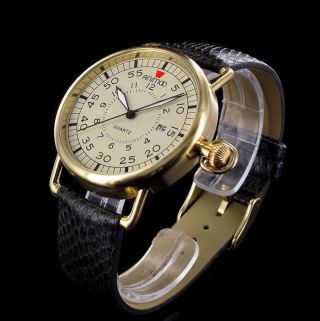 Schöne Armbanduhr Retro Unisex Uhr Animoo Herrenuhr Damenuhr Leder Datum Mit Box Bild