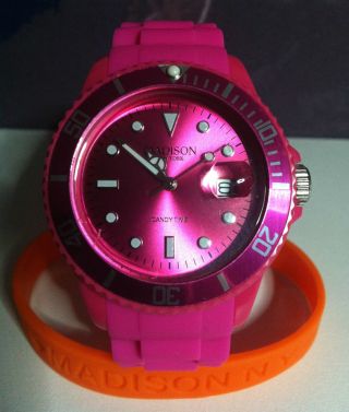 Armbanduhr Madison Candy Time York Pink In Beach Bag Bild
