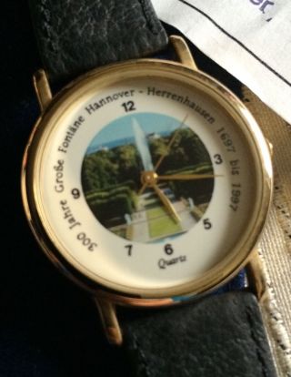 Scs International Armbanduhr Hannover Uhr Sammleruhr Herrenhäuser Gärten Fontäne Bild