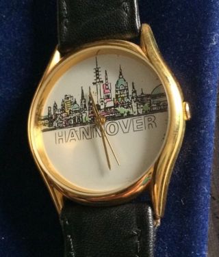 Scs International Armbanduhr Hannover Uhr Sammleruhr Skyline Funkturm Rathaus Bild