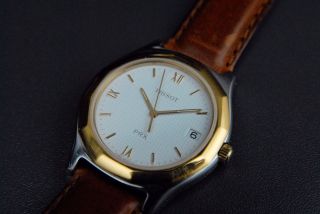 Tissot Prx P380 Herren Armbanduhr Uhr Saphirglas Leder Quartz Bild