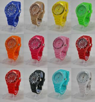 Silikon Armbanduhr Nele Fortados Colorful World Damen Herren Uhr 37mm Bild
