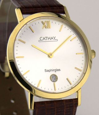 Armbanduhr Cathay Mit Datum - Saphirglas - Mit Lederband Bild