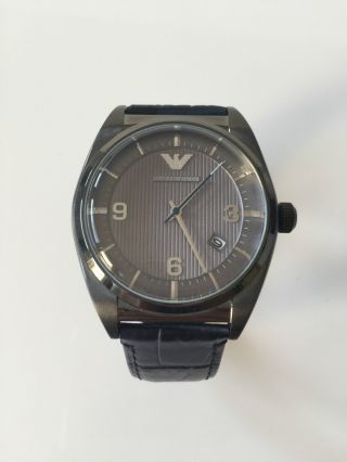 Emporio Armani Uhr Leder Ar1649 Watch Herren Armbanduhr Bild