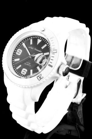 Nele Fortados Color World White Damen Herren Uhr Watch Weiß Silikon S/b/ib/l/g/w Bild